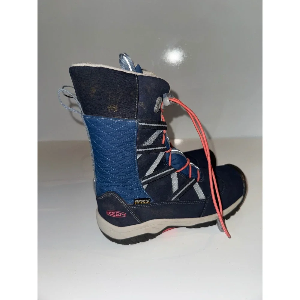 Keen Kids Levo Winter Boots Blue Waterproof Insulated Snow Boots 1019817 US 2